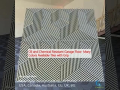 Нефтяные и химически устойчивые гаражные полы многоцветные наличные плитки с креплением