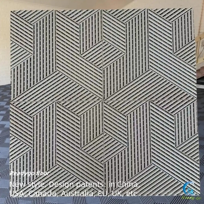 Серая 18 мм перемыкающаяся гаражная полная плитка