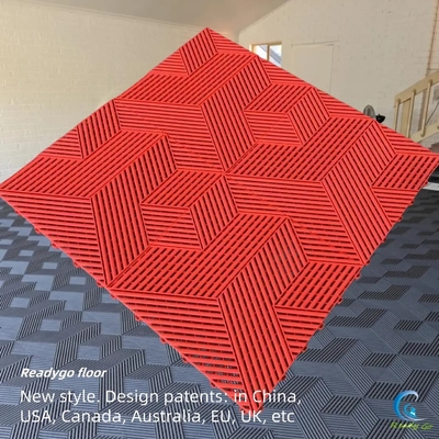 Красные плоскости 40x40 см Большой гаражный полный ковер