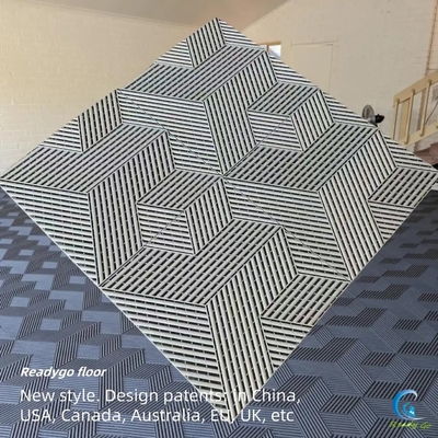 Серая тяжелая гаражная полка 400x400 мм Промышленные перемыкающие напольные плитки